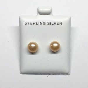 Natural freshwater Pearl Sterling silver earrings